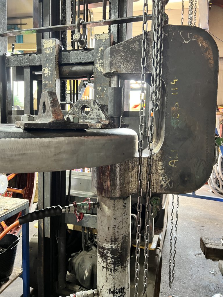 Some more hot riveting completed today with 65 rivets fitted using a